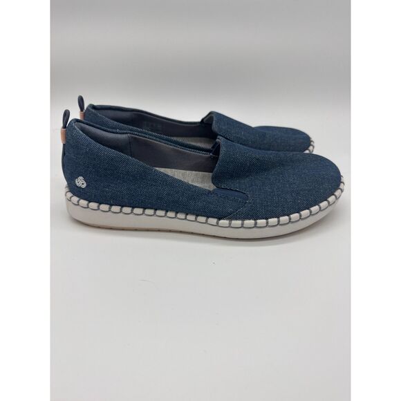 Clarks Cloudsteppers Step Glow Slip-On Comfort Loafers Blue Denim Womens 7.5 - Picture 3 of 6